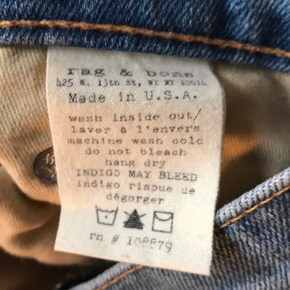 RAG & BONE jeans relay skinny racer : size 26 - Picture 8 of 8